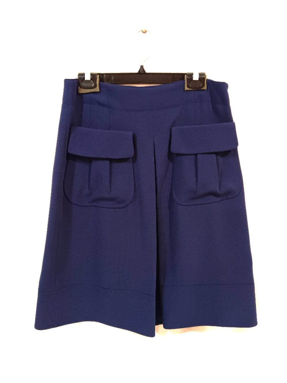Skirt Size 10 (M) Royal Blue Color Midi Length 2 Panel A-Line Style Pockets NWT